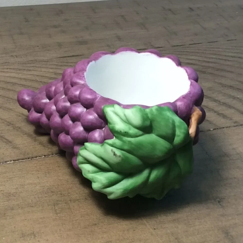 6 Cornucopia tea candleholders grapes 🍇 pear 🍐pumpkin 🎃 peach 🍑 squash &plum - Picture 6 of 16